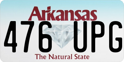 AR license plate 476UPG