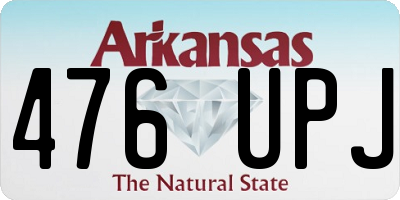 AR license plate 476UPJ