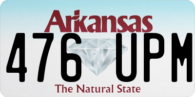 AR license plate 476UPM