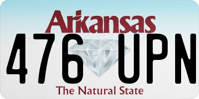 AR license plate 476UPN