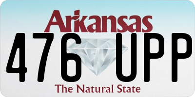 AR license plate 476UPP