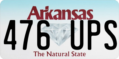 AR license plate 476UPS