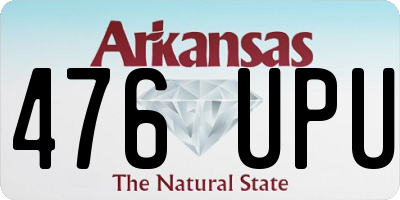 AR license plate 476UPU