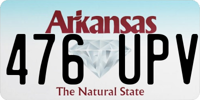 AR license plate 476UPV