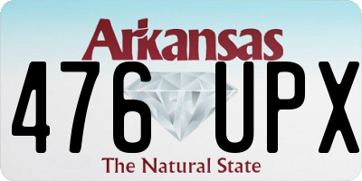AR license plate 476UPX