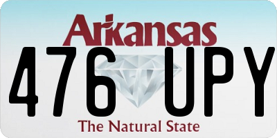 AR license plate 476UPY