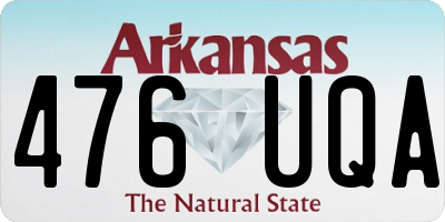 AR license plate 476UQA