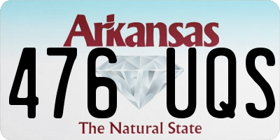 AR license plate 476UQS
