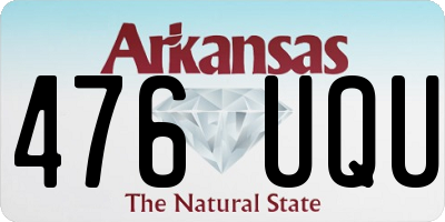 AR license plate 476UQU