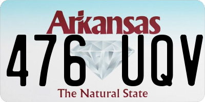 AR license plate 476UQV