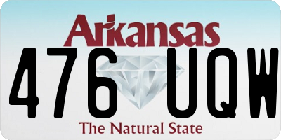 AR license plate 476UQW