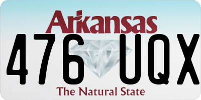 AR license plate 476UQX