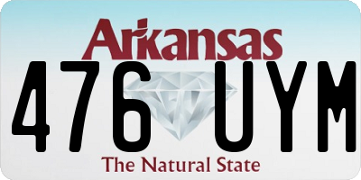 AR license plate 476UYM