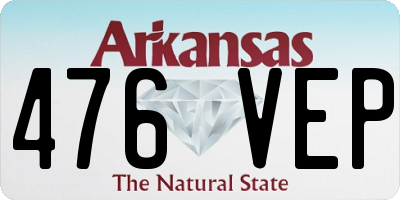 AR license plate 476VEP
