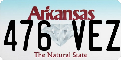 AR license plate 476VEZ