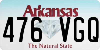 AR license plate 476VGQ