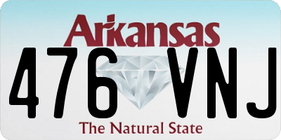 AR license plate 476VNJ