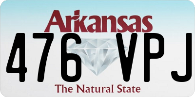 AR license plate 476VPJ