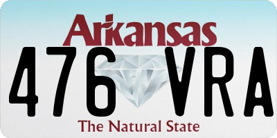 AR license plate 476VRA
