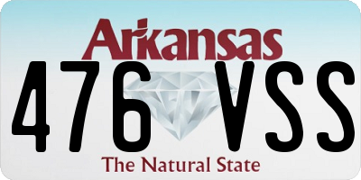 AR license plate 476VSS