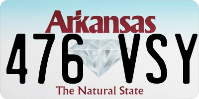 AR license plate 476VSY