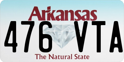 AR license plate 476VTA