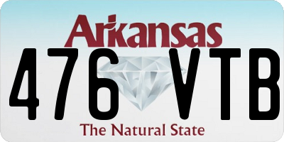 AR license plate 476VTB
