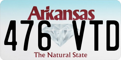 AR license plate 476VTD