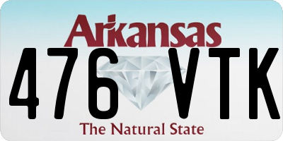 AR license plate 476VTK