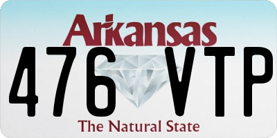AR license plate 476VTP