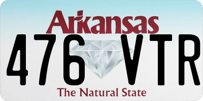 AR license plate 476VTR