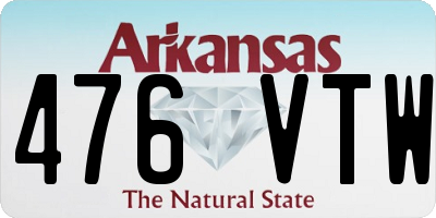 AR license plate 476VTW