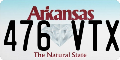 AR license plate 476VTX