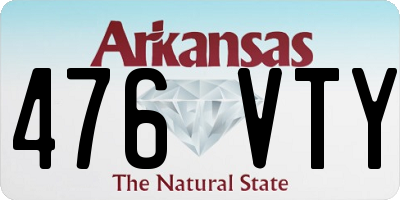 AR license plate 476VTY
