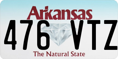 AR license plate 476VTZ