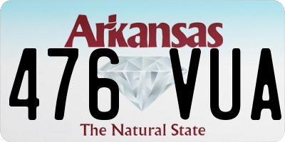 AR license plate 476VUA
