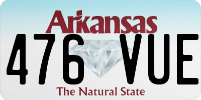 AR license plate 476VUE