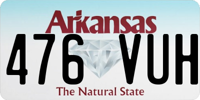 AR license plate 476VUH
