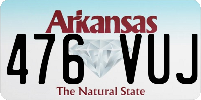 AR license plate 476VUJ