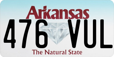 AR license plate 476VUL