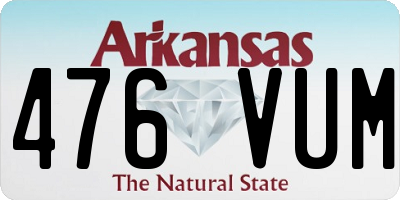AR license plate 476VUM