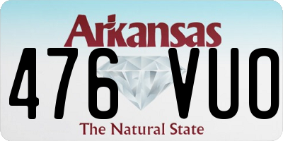 AR license plate 476VUO