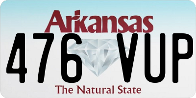 AR license plate 476VUP