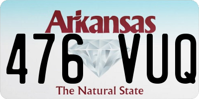 AR license plate 476VUQ