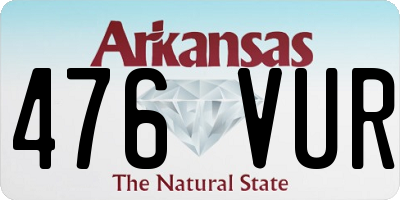 AR license plate 476VUR