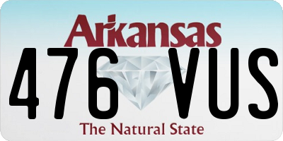 AR license plate 476VUS