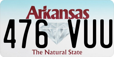 AR license plate 476VUU