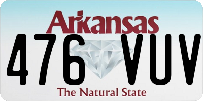 AR license plate 476VUV