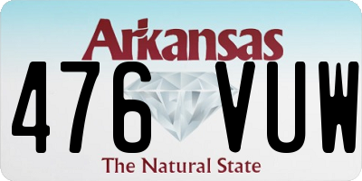 AR license plate 476VUW