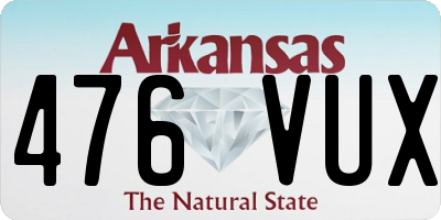 AR license plate 476VUX